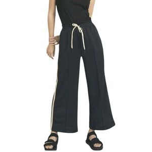 Munthe | Women’s Cloud Pants Black Beige Stripe Size 8